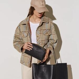 BY MALINA Holly Jacket Multi Check Plaid Wool Shacket
